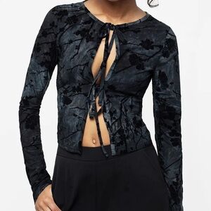 NWT Disturbia Sheer Tie Top, size 4